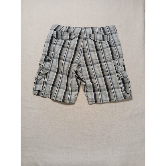 Lee Dungarees Cargo Short Men’s 40 Plaid Brown Blue Black Hiking Outdoor Shorts - Picture 9 of 13
